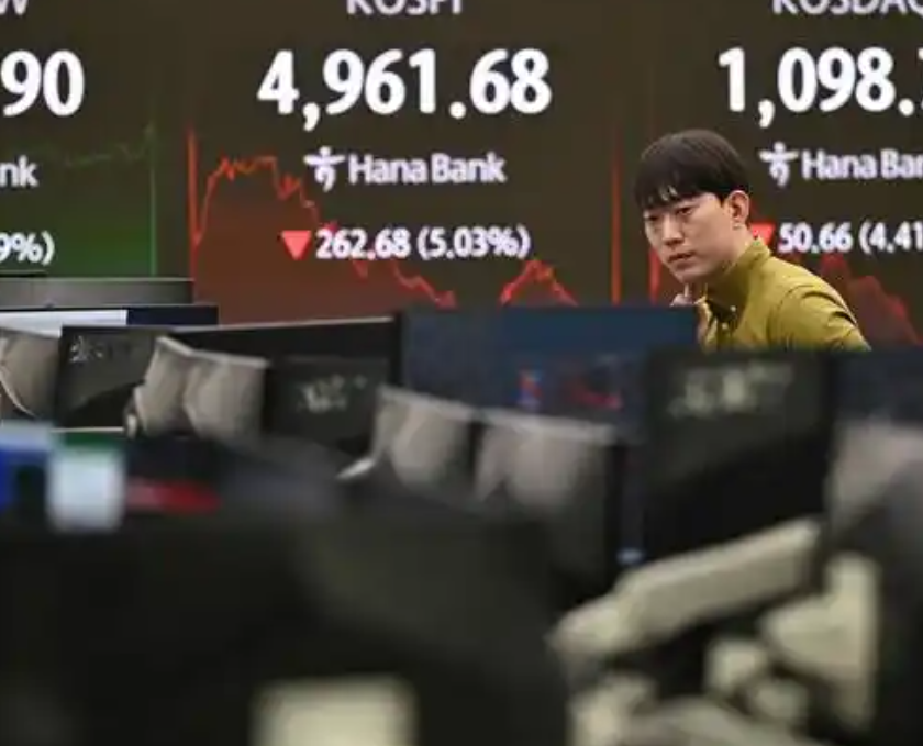 韩国股市大幅低开，韩元兑美元跌破1500关口