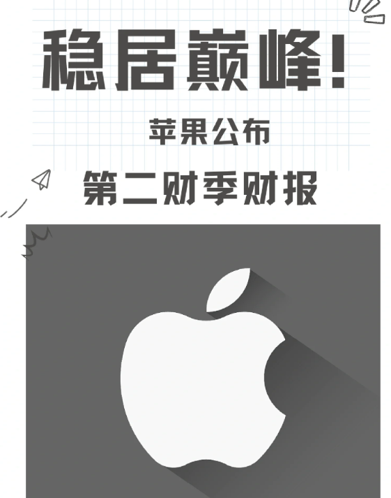 苹果第二财季营收953.59亿美元 净利润同比增长